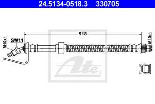 Przewód hamulcowy elastyczny ATE 24.5134-0518.3