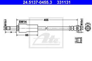 Przewód hamulcowy elastyczny ATE 24.5137-0455.3