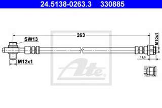 Przewód hamulcowy elastyczny ATE 24.5138-0263.3