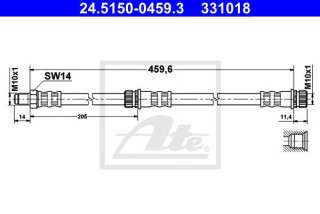 Przewód hamulcowy elastyczny ATE 24.5150-0459.3