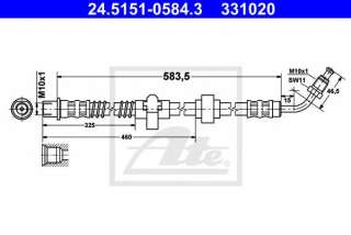 Przewód hamulcowy elastyczny ATE 24.5151-0584.3