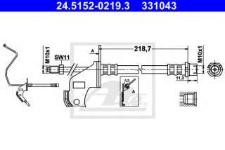 Przewód hamulcowy elastyczny ATE 24.5152-0219.3