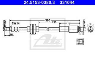 Przewód hamulcowy elastyczny ATE 24.5153-0380.3