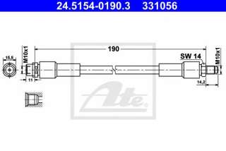 Przewód hamulcowy elastyczny ATE 24.5154-0190.3