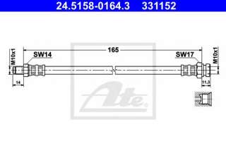 Przewód hamulcowy elastyczny ATE 24.5158-0164.3