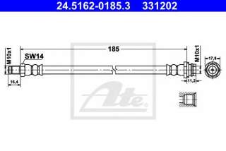 Przewód hamulcowy elastyczny ATE 24.5162-0185.3