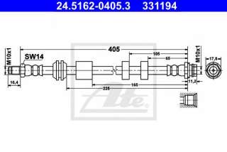 Przewód hamulcowy elastyczny ATE 24.5162-0405.3