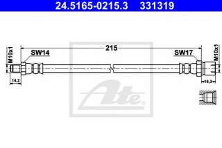 Przewód hamulcowy elastyczny ATE 24.5165-0215.3