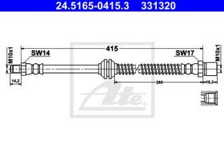 Przewód hamulcowy elastyczny ATE 24.5165-0415.3