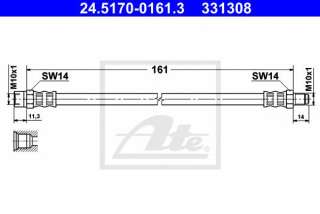 Przewód hamulcowy elastyczny ATE 24.5170-0161.3