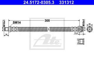 Przewód hamulcowy elastyczny ATE 24.5172-0305.3