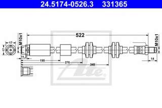 Przewód hamulcowy elastyczny ATE 24.5174-0526.3