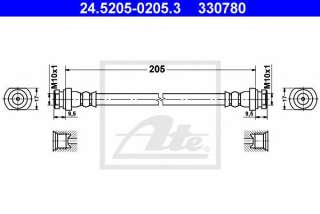 Przewód hamulcowy elastyczny ATE 24.5205-0205.3