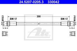 Przewód hamulcowy elastyczny ATE 24.5207-0205.3