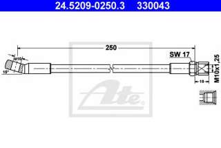 Przewód hamulcowy elastyczny ATE 24.5209-0250.3