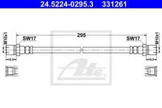 Przewód hamulcowy elastyczny ATE 24.5224-0295.3