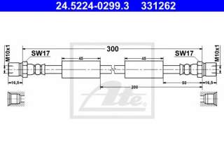 Przewód hamulcowy elastyczny ATE 24.5224-0299.3