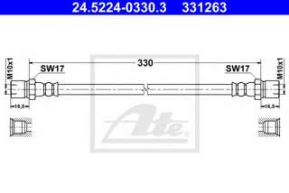 Przewód hamulcowy elastyczny ATE 24.5224-0330.3