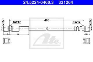 Przewód hamulcowy elastyczny ATE 24.5224-0460.3