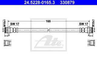 Przewód hamulcowy elastyczny ATE 24.5228-0165.3