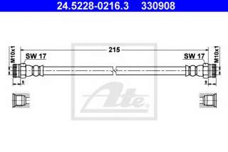 Przewód hamulcowy elastyczny ATE 24.5228-0216.3