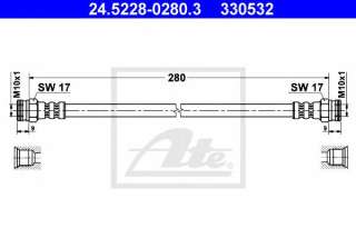 Przewód hamulcowy elastyczny ATE 24.5228-0280.3