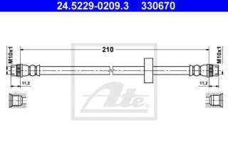 Przewód hamulcowy elastyczny ATE 24.5229-0209.3