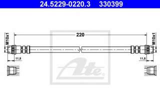Przewód hamulcowy elastyczny ATE 24.5229-0220.3