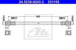 Przewód hamulcowy elastyczny ATE 24.5230-0243.3