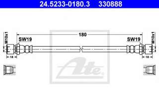 Przewód hamulcowy elastyczny ATE 24.5233-0180.3