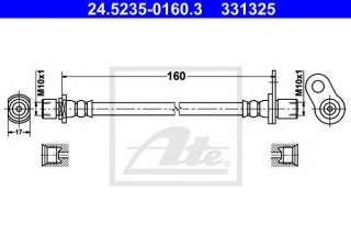 Przewód hamulcowy elastyczny ATE 24.5235-0160.3
