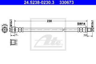 Przewód hamulcowy elastyczny ATE 24.5238-0230.3