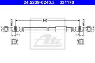 Przewód hamulcowy elastyczny ATE 24.5239-0240.3