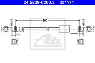 Przewód hamulcowy elastyczny ATE 24.5239-0260.3