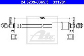 Przewód hamulcowy elastyczny ATE 24.5239-0365.3