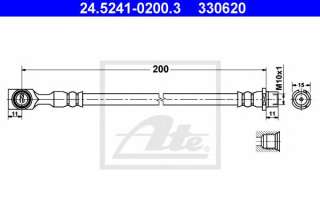 Przewód hamulcowy elastyczny ATE 24.5241-0200.3
