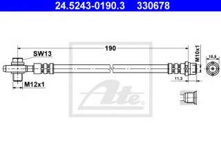 Przewód hamulcowy elastyczny ATE 24.5243-0190.3