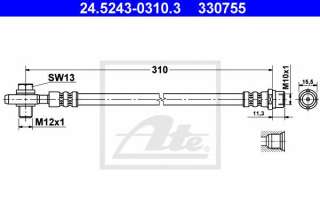 Przewód hamulcowy elastyczny ATE 24.5243-0310.3
