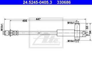 Przewód hamulcowy elastyczny ATE 24.5245-0405.3