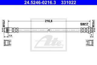 Przewód hamulcowy elastyczny ATE 24.5246-0216.3