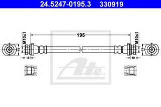 Przewód hamulcowy elastyczny ATE 24.5247-0195.3