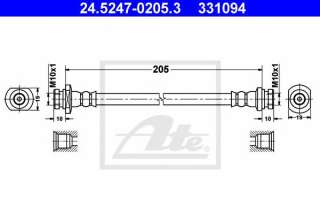 Przewód hamulcowy elastyczny ATE 24.5247-0205.3