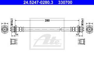 Przewód hamulcowy elastyczny ATE 24.5247-0280.3
