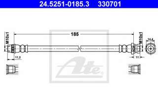 Przewód hamulcowy elastyczny ATE 24.5251-0185.3