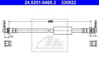 Przewód hamulcowy elastyczny ATE 24.5251-0465.3