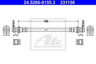 Przewód hamulcowy elastyczny ATE 24.5260-0155.3
