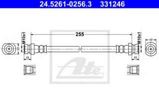 Przewód hamulcowy elastyczny ATE 24.5261-0256.3