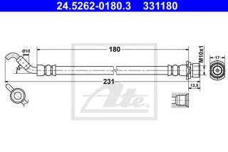 Przewód hamulcowy elastyczny ATE 24.5262-0180.3