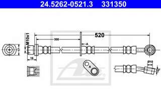 Przewód hamulcowy elastyczny ATE 24.5262-0521.3