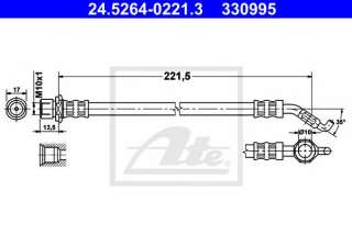 Przewód hamulcowy elastyczny ATE 24.5264-0221.3